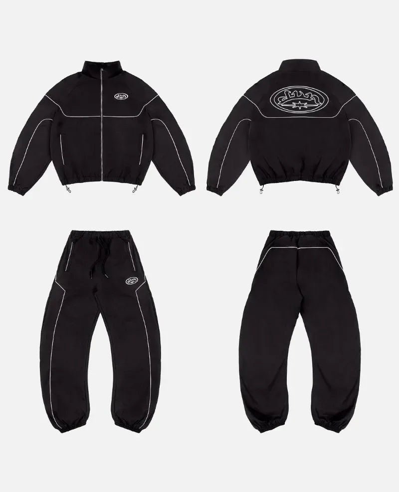 New Gothpunk Style Stylish Loose Letter Print Zipper Hoodie Men Y2k Rock Hip Hop Street Versatile Oversized Sweatshirt Women