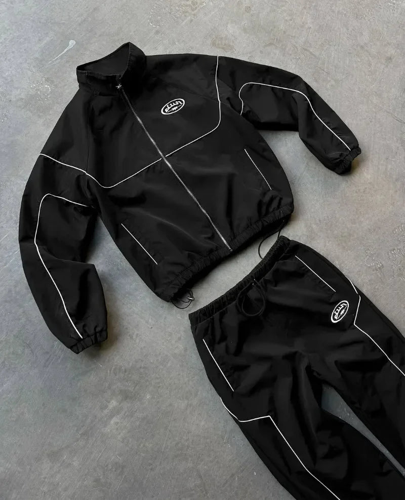 New Gothpunk Style Stylish Loose Letter Print Zipper Hoodie Men Y2k Rock Hip Hop Street Versatile Oversized Sweatshirt Women