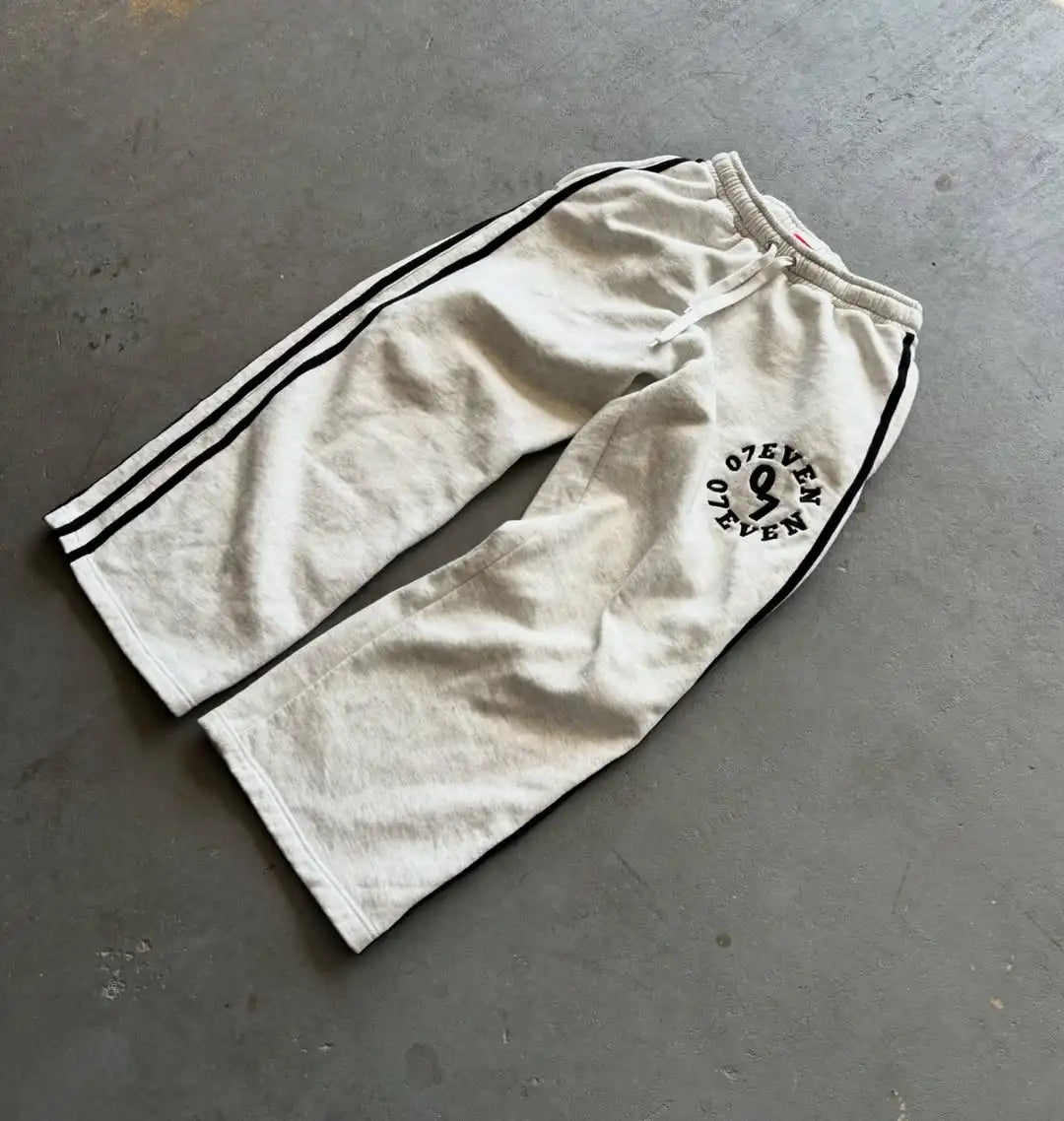 New embroidered retro pattern zipper hoodie Y2K men clothing Harajuku women clothing casual sweatpants couple suit tracksuit